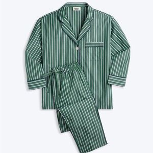 Sleepy Jones Marina Pajama Set in Shadow Stripe- XL